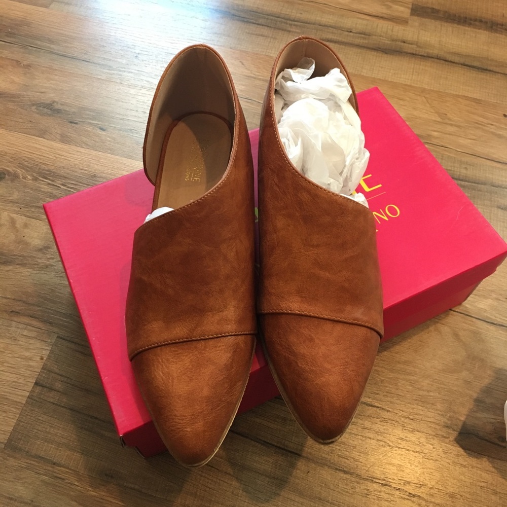 Catherine Malandrino D’Orsay Faux Leather Flats